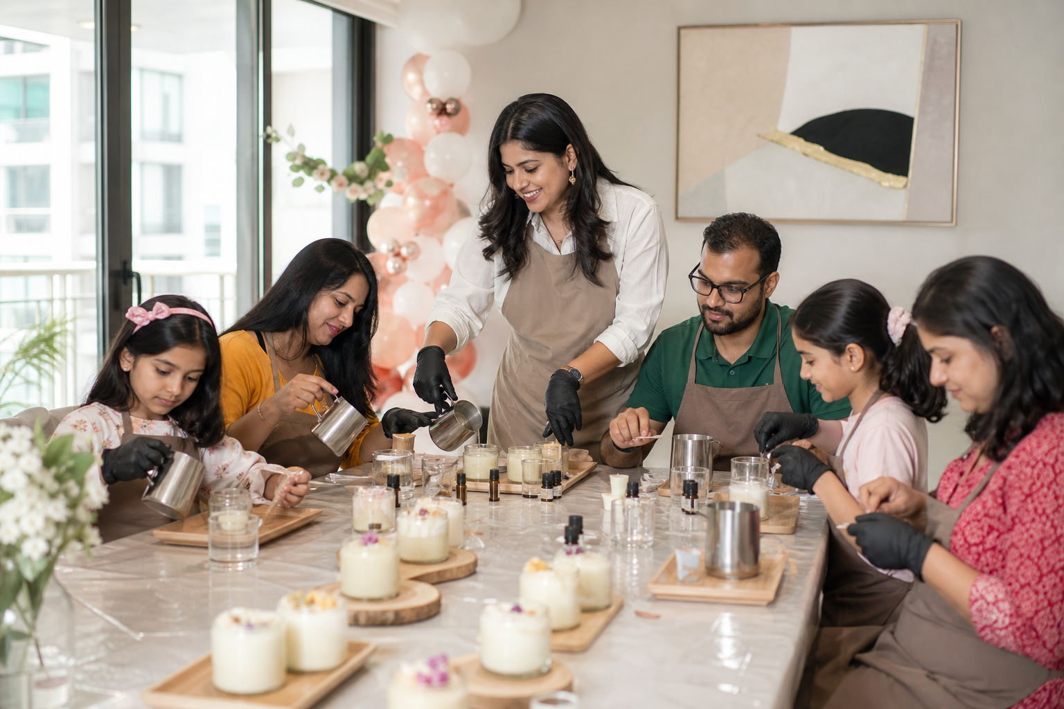 DIY Candle Making Workshop managed party activity in Delhi NCR
