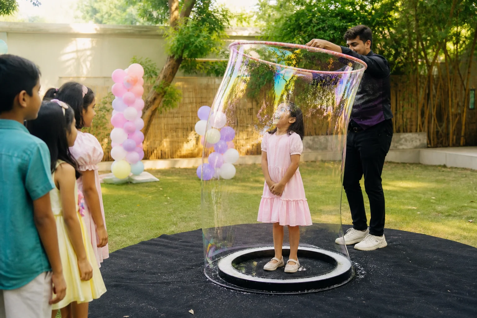 Professional Bubble Show managed party activity in Delhi NCR