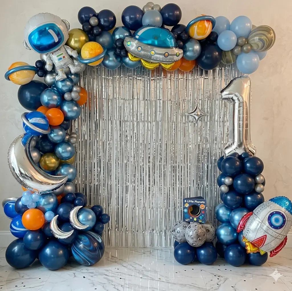 Cosmic Space Adventure Setup balloon decoration setup in Delhi NCR