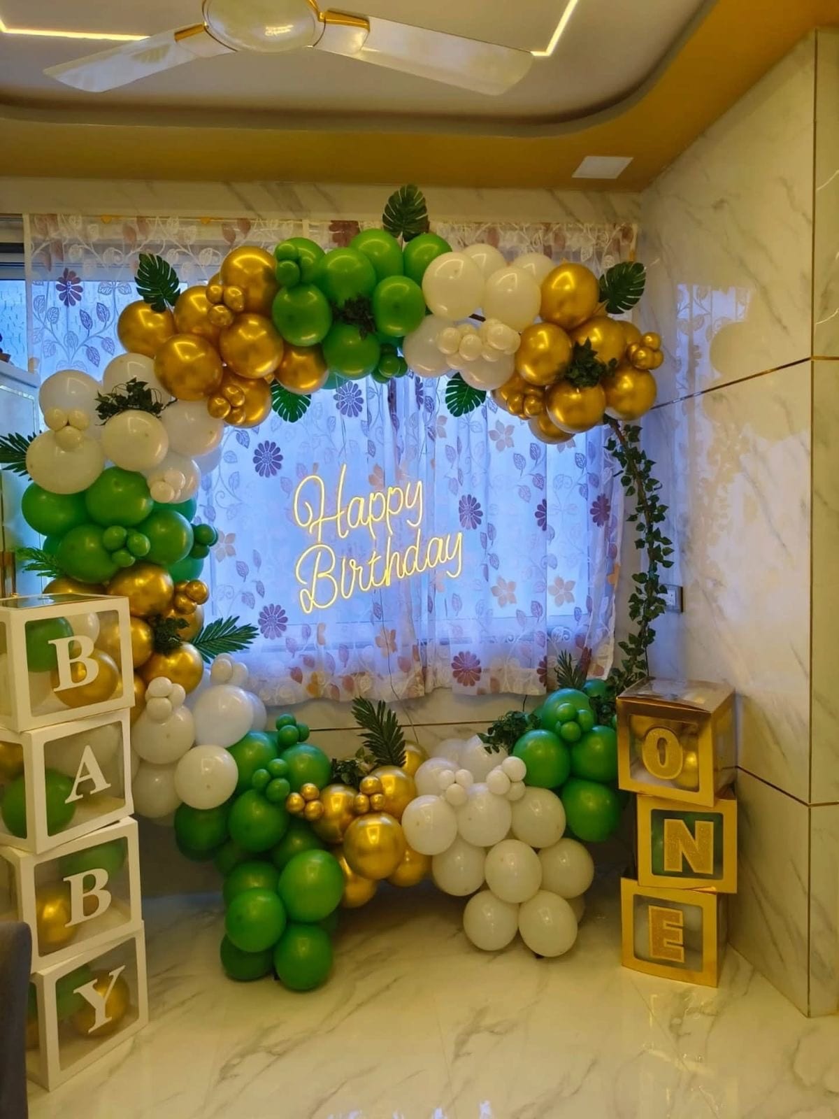 Jungle Safari Luxe Ring Decor balloon decoration setup in Delhi NCR
