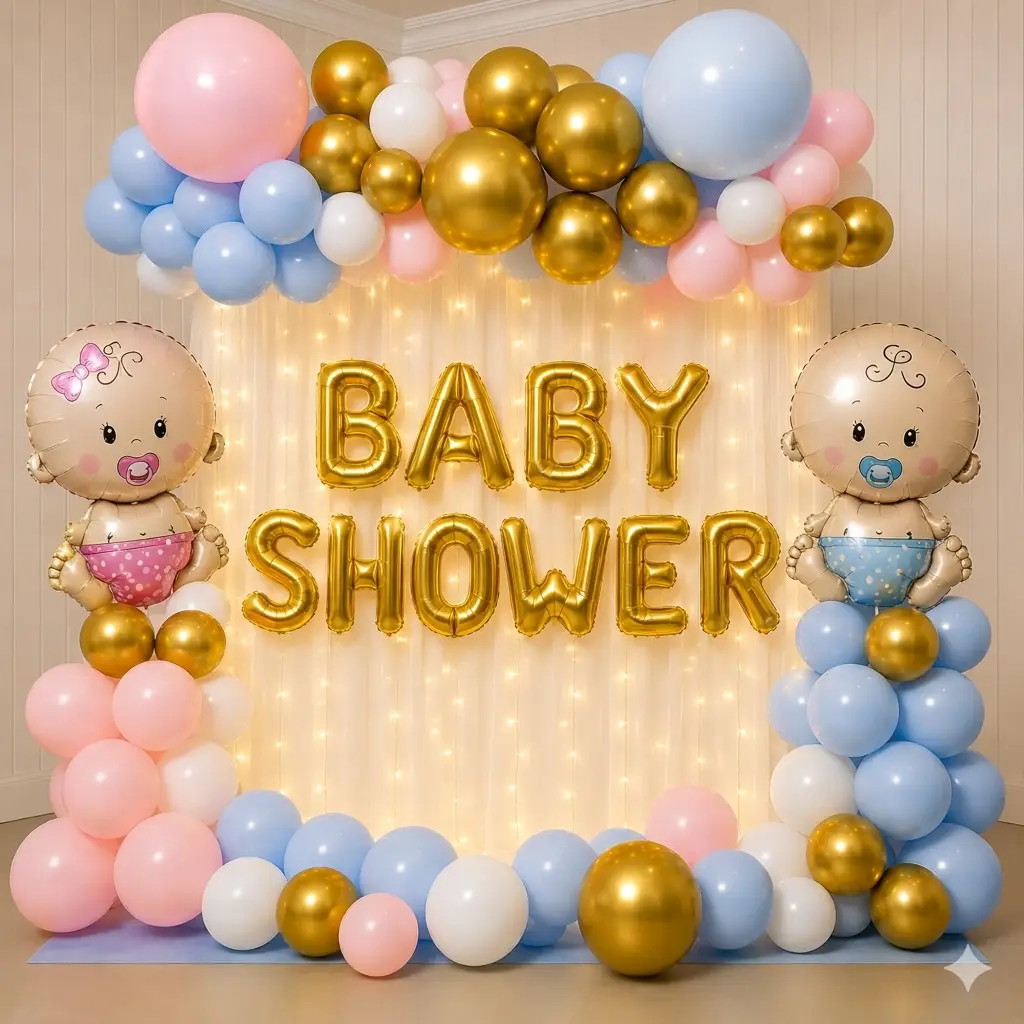 Pastel Gold Baby Shower Lights