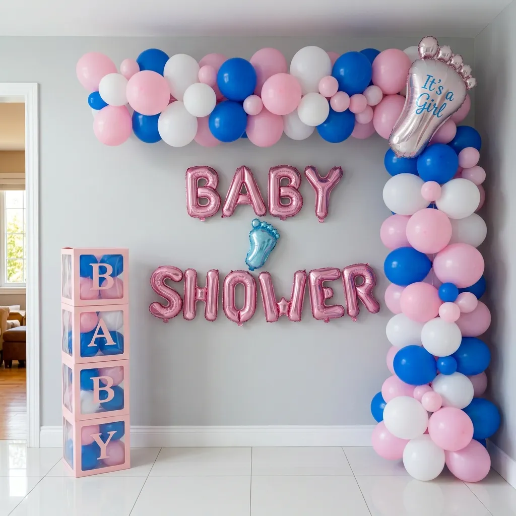 Pink & Blue Baby Shower Arch
