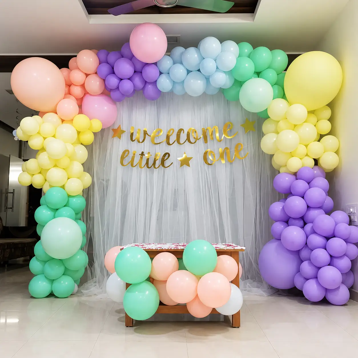Rainbow Welcome Little One Backdrop