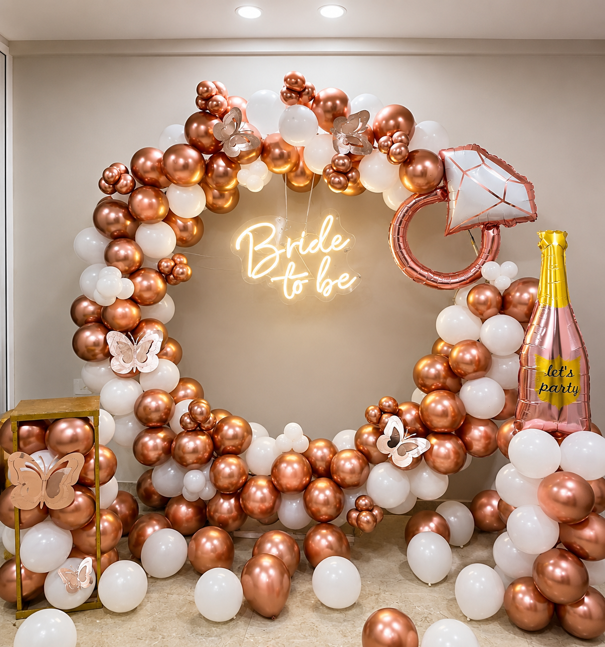 Rose Gold Bride To Be Luxe Setup