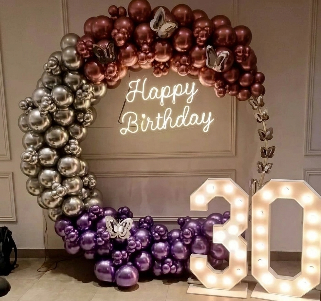 Royal Burgundy Luxe Birthday Setup