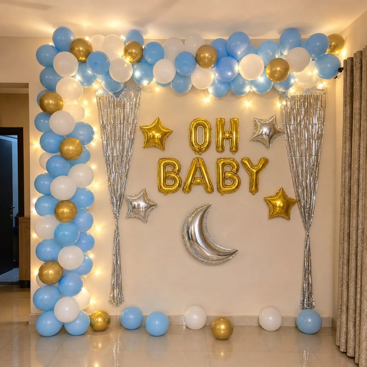 Twinkle Star Baby Shower Wall